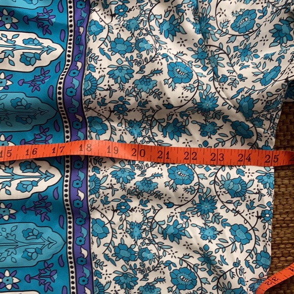 Caftan Muu Muu Long House Dress Blue Spandex sz XL - Picture 11 of 13